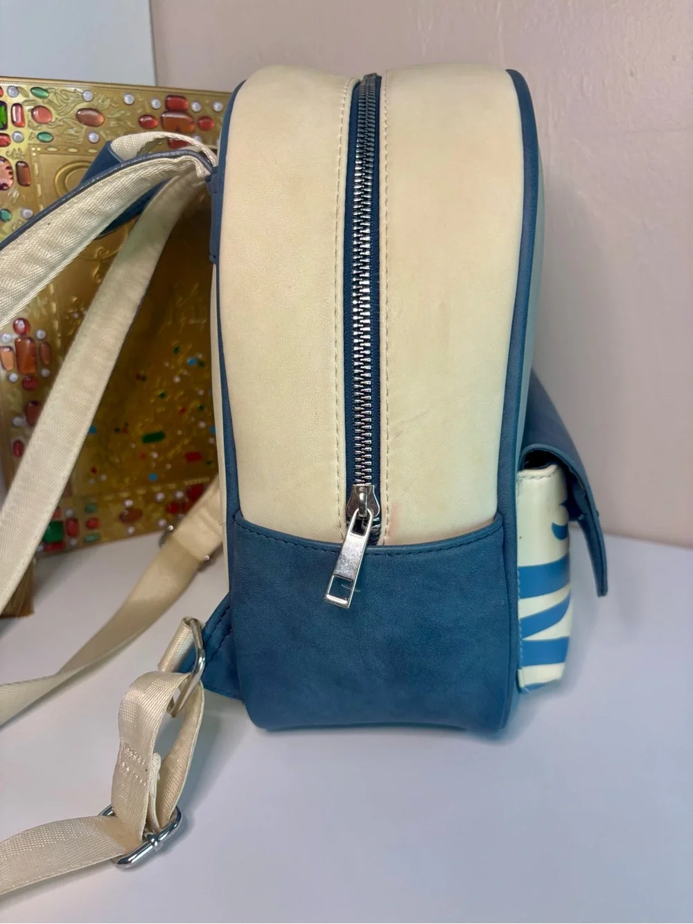 Star Wars Blue & Cream Ahsoka and Grogu Mini Backpack